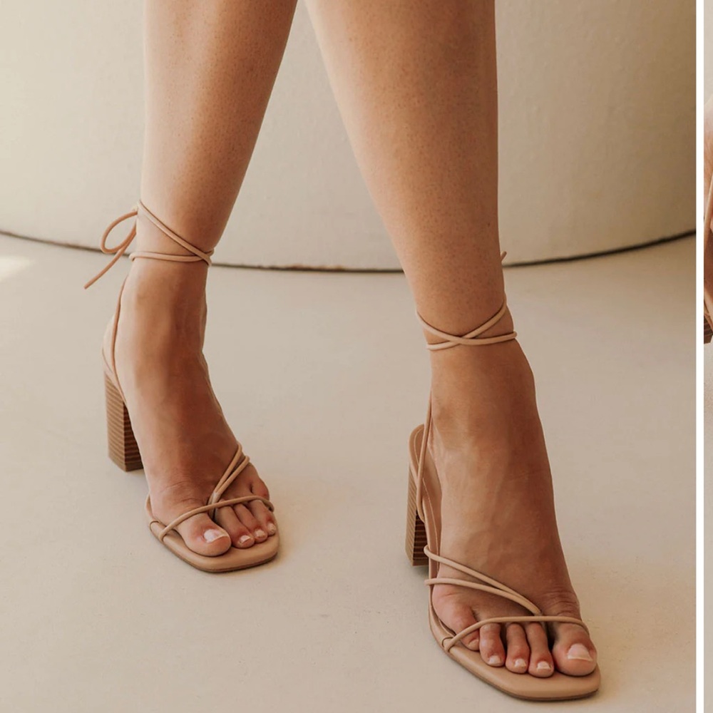 Sabo Zita Strappy Tan Heels